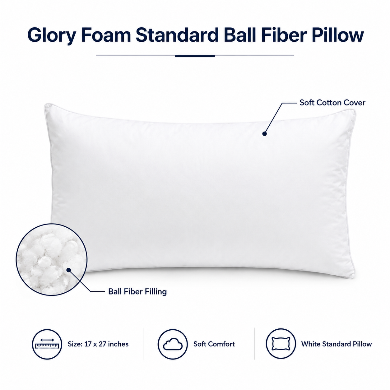 Glory Foam - Ball Fiber Pillow